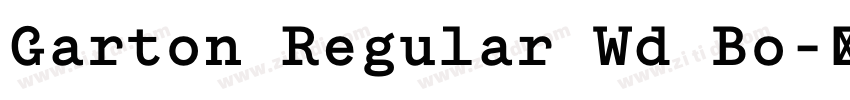 Garton Regular Wd Bo字体转换